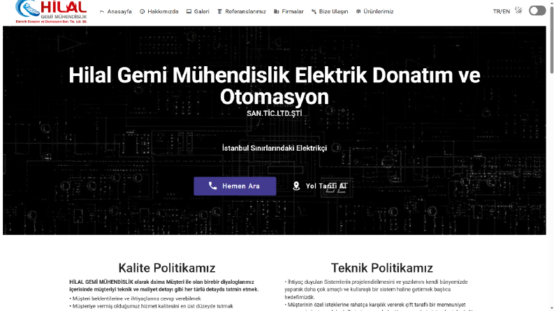 Hilal Gemi - Kurumsal Web Sitesi ve İçerik Yönetimi