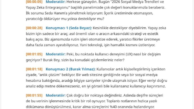 Örnek Ses Kaydı Deşifre Çalışması(röportaj/podcast)
