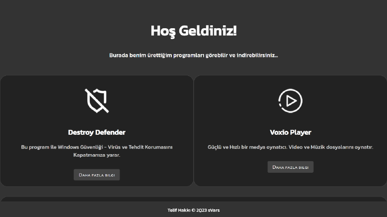 Program Tanıtım Web Sitesi