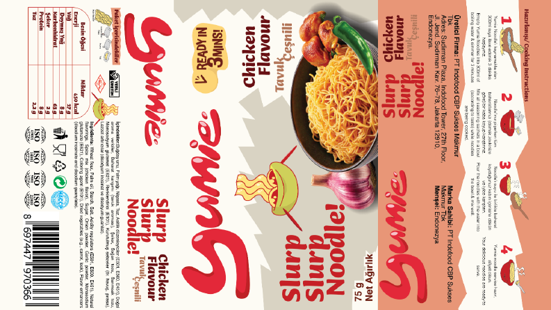 Yumie Noodle Ambalaj Tasarımı 