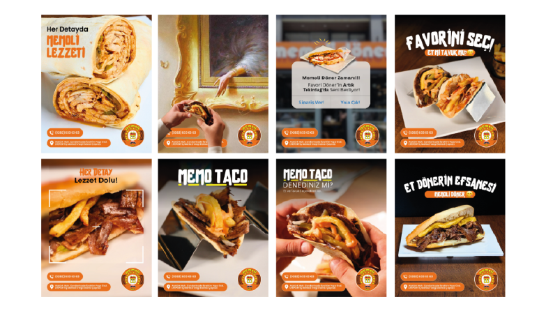 Memoli Döner Sosyal Medya Tasarımları