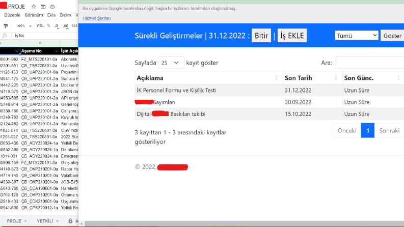 Size Özel İş Takip Sistemi 🚀
