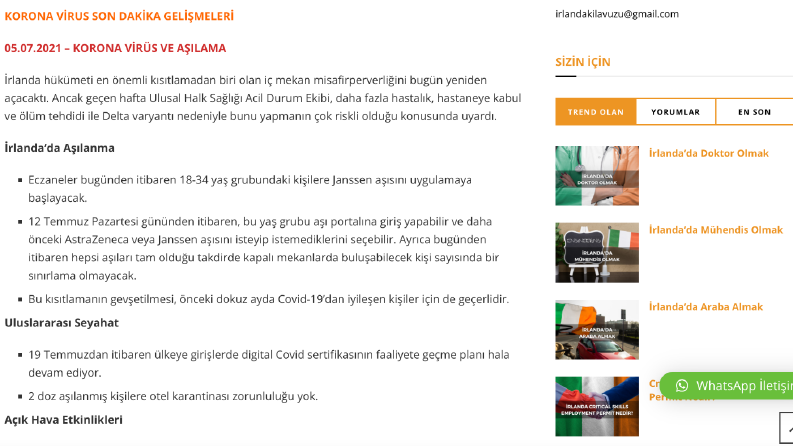 Korona virüs haberleri - İrlanda