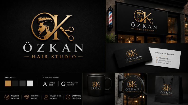 Özkan Hair Studio - Konsept Tasarım Kiti