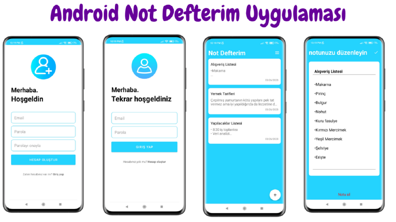 Android - Not Defteri Uygulaması
