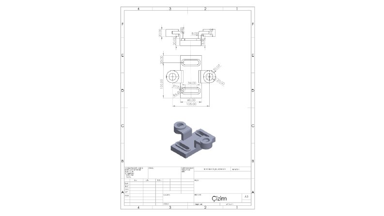 Teknik resimden Katı model çizimi ve görünüş çıkarma