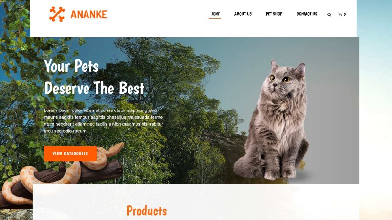Petshop Web Site Tasarım Örneği