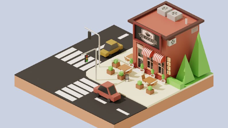 3d low poly model