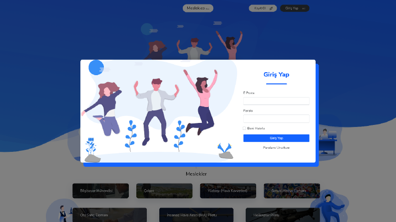 Meslek.co | Giriş Ekranı