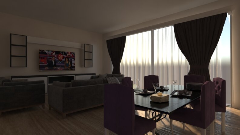 salon ve mutfak tasarımı