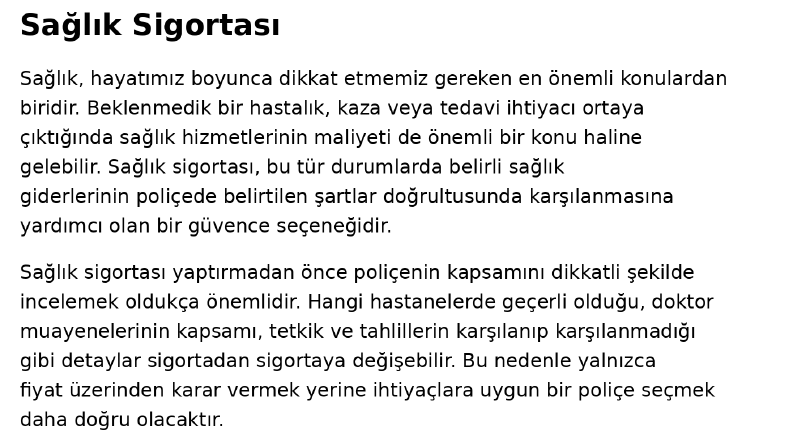 Sağlık sigortası