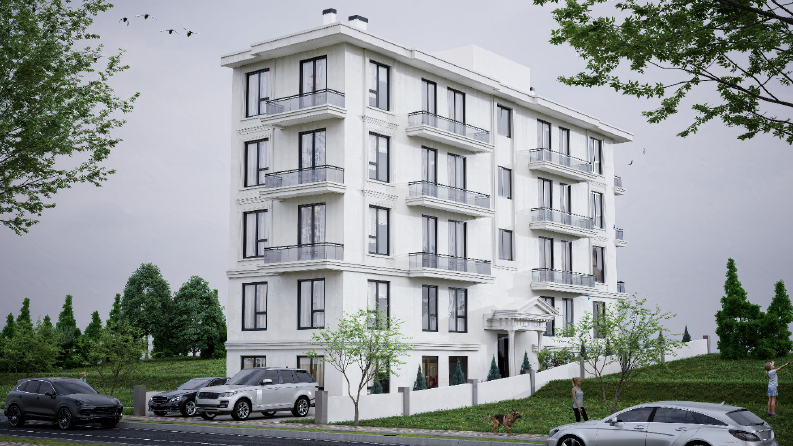 Modern Konut Projesi - Peyzaj & Dış Mekan 3D Render