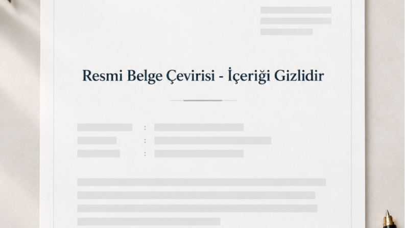 Resmi Belge Çevirisi