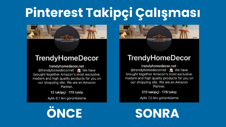 Pinterest Takipçi Çalışmaları