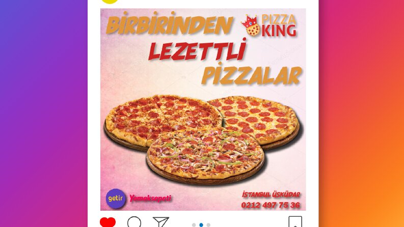 Pizza King Sosyal Medya Tasarımı