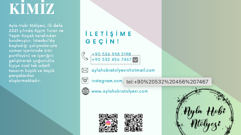 Ayla Hobi Broşür Tasarımı