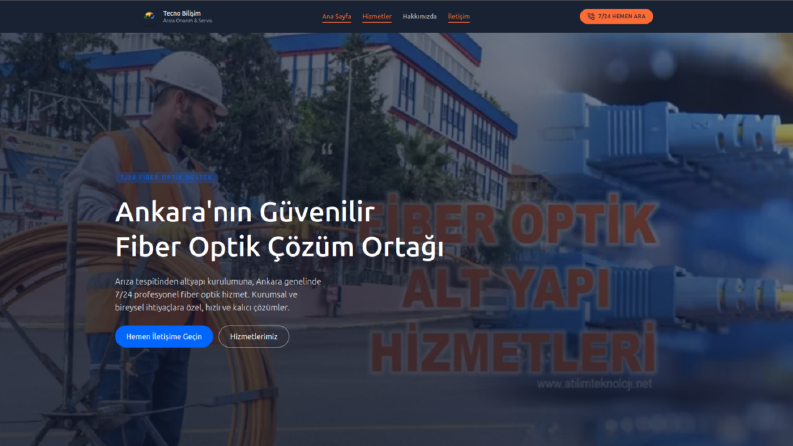 Fiber optik kurumsal website