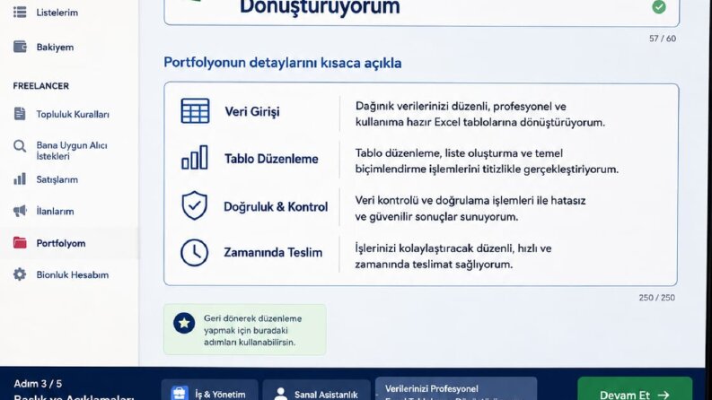 Verilerinizi Profesyonel Excel Tablolarına Dönüştürüyorum