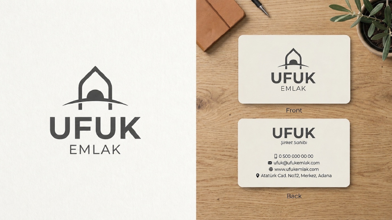 UFUK EMLAK | Modern ve Prestijli Kurumsal Kimlik Tasarımı