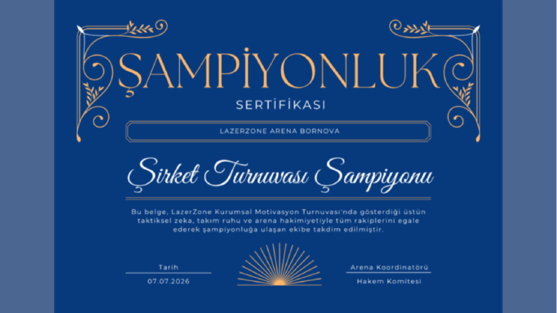 Kurumsal Ödül ve Başarı Sertifikası Tasarımı