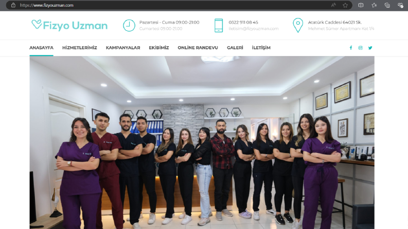 Fizyo Uzman: Modern ve Kullanıcı Dostu Web Sitesi