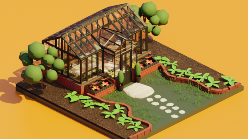 3d low poly model