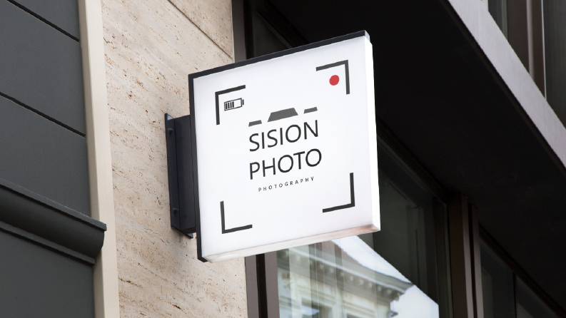 Sision Photo - Kurumsal Logo 3D Mockup