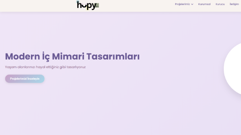 Hupy Design - İç Mimarlık Ofisi Web Sitesi