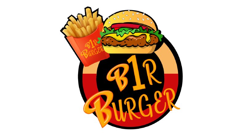 B1R BURGER BEYKENT LOGO ÇALIŞMASI