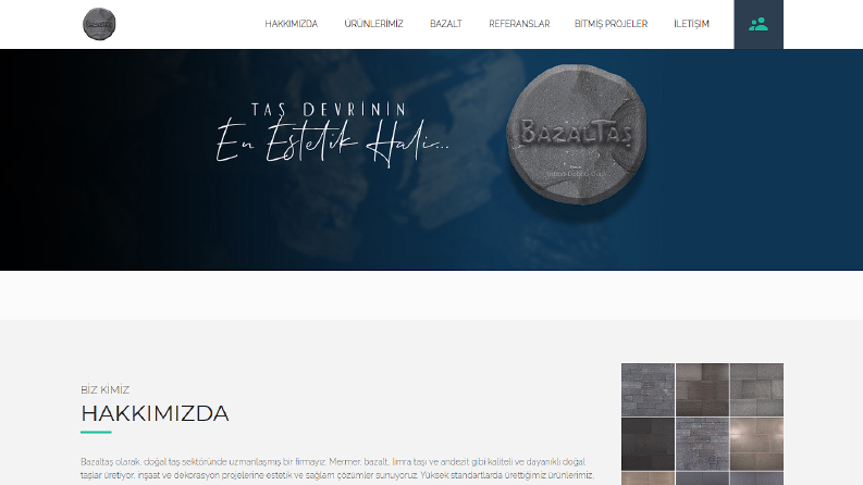 Bazaltaş – Endüstriyel Web Sitesi Tasarımı