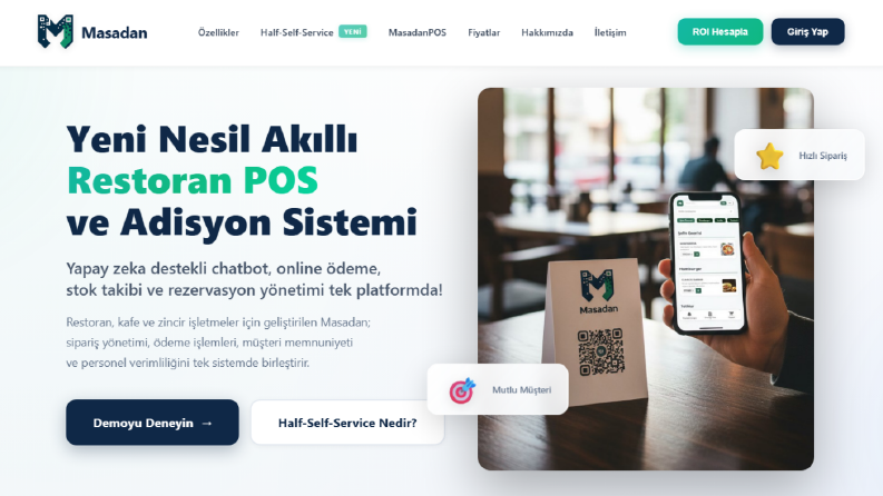 Masadan-QR Menü Adisyon Sistemi