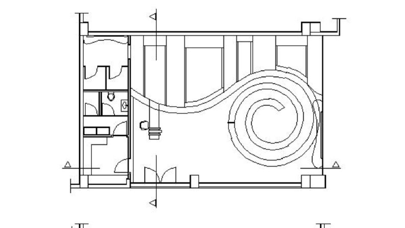 AutoCAD mağaza tasarımı proje çizimi