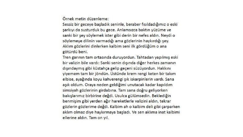 Metin Düzenleme