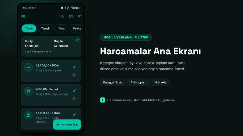 Harcama Takip - Kişisel Bütçe Yönetimi Uygulaması