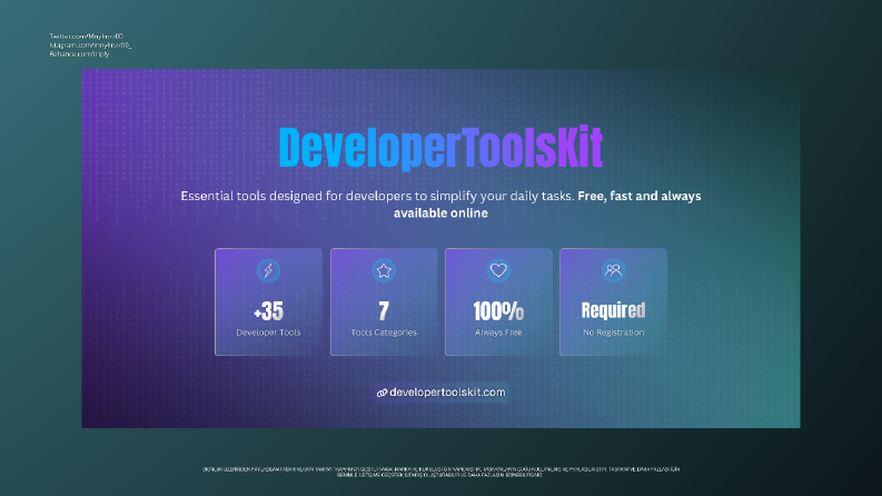 DeveloperToolsKit Banner Çalışması 