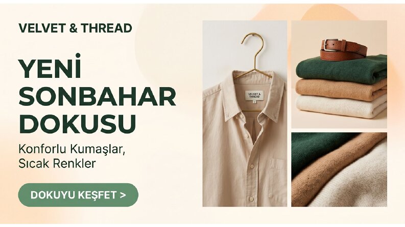 E-Ticaret Giyim & Tekstil Hero Banner Tasarımı