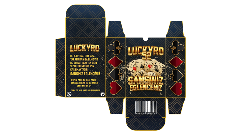 Luckyro52 İskambil destesi Ambalaj Tasarımı 