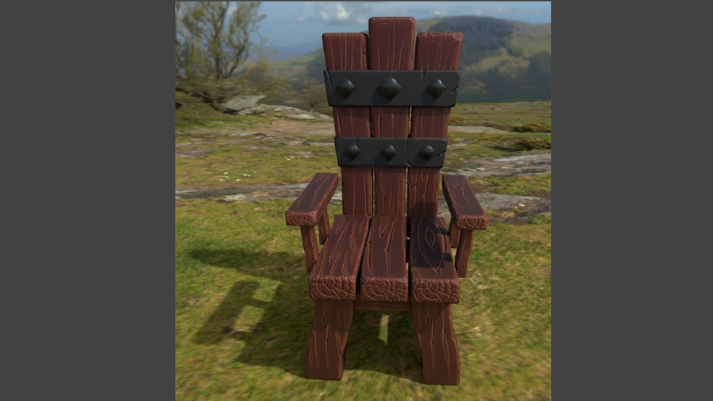 Low-Poly 3D Taht Modeli