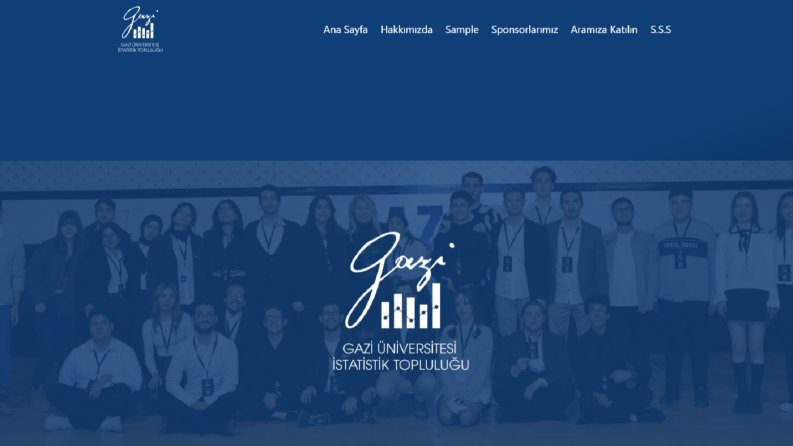 Gazi üniversitesi İstatistik topluluğu web sitesi 