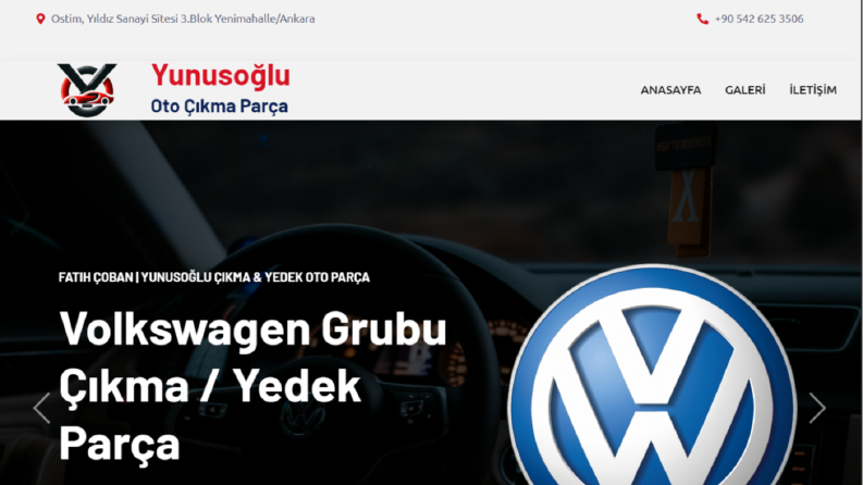 Yunusoğlu Oto Çıkma Parça İçin Web Site