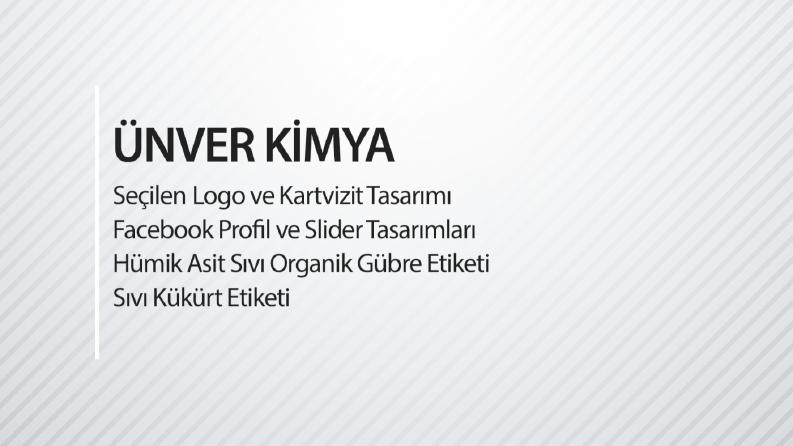 Ünver Kimya Kurumsal Kimlik Sunumu