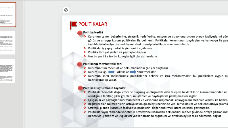 Kurumsal Kalite ve Süreç Geliştirme Danışmanı