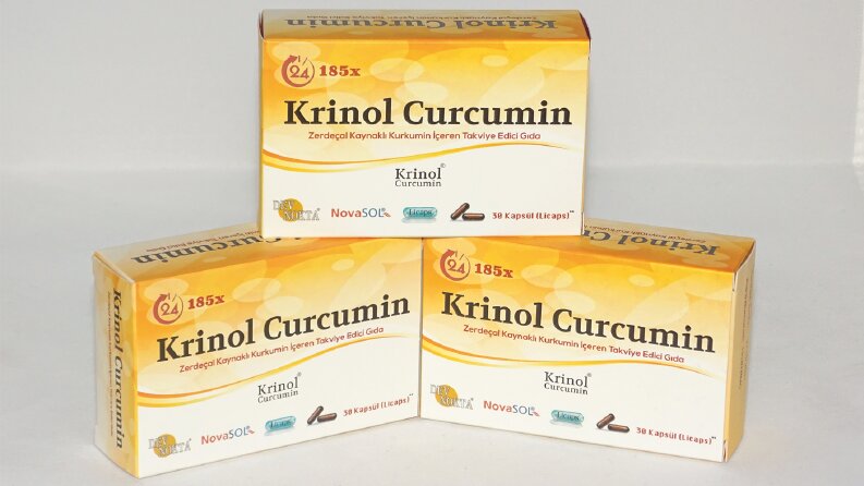 Krinol Curcumin için ambalaj tasarımı