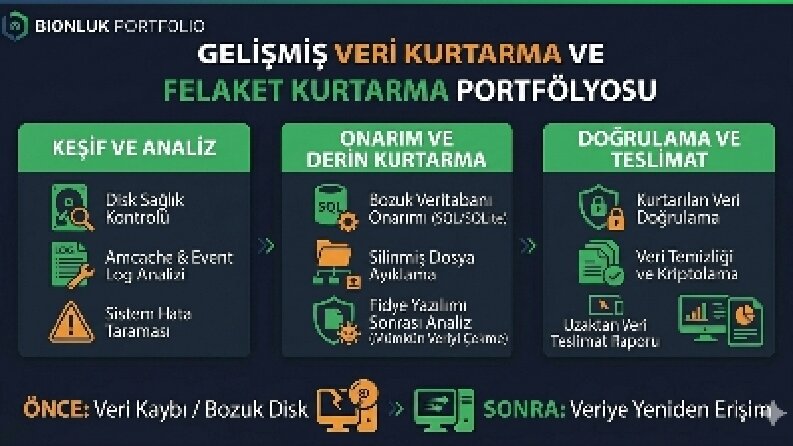 ​Gelişmiş Veri Kurtarma, Adli Analiz ve Bozuk Dosya Onarımınn