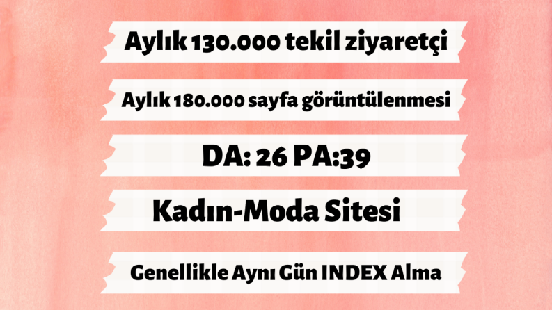Kadın-Moda Sitesinden Premium Tanıtım Yazısı Hizmeti