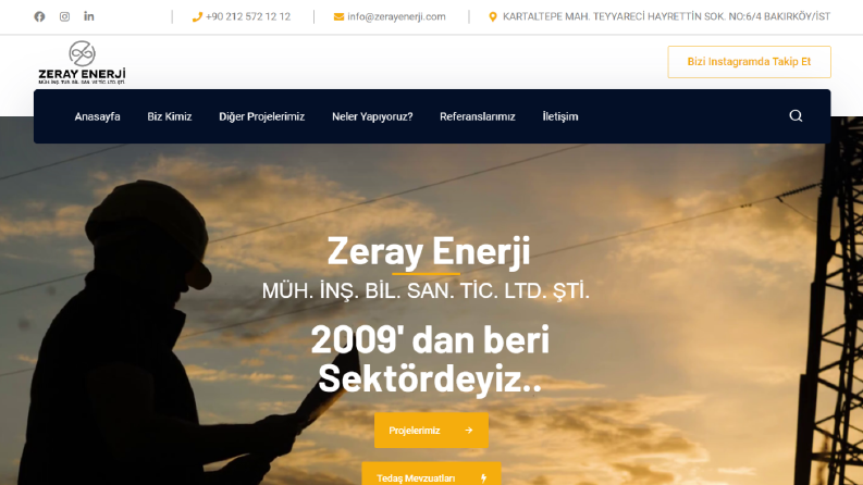 Zeray Enerji WordPress Tema Kurulumu