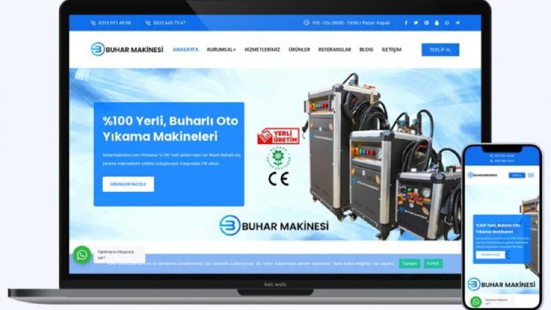 Buhar Makinesi - Kurumsal web sitesi