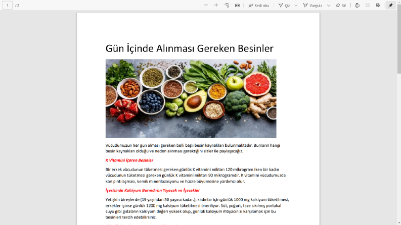 Sağlık alanında tamamladığımız bir çalışma