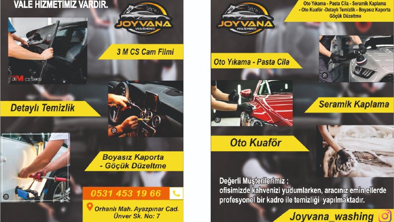 Joyvana Oto Yıkama - Broşür