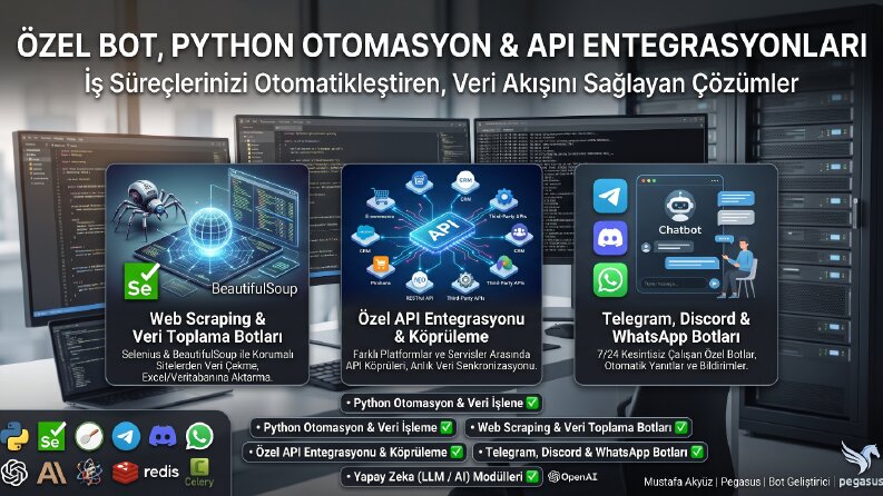 Özel Bot, Python Otomasyon & API Entegrasyonları